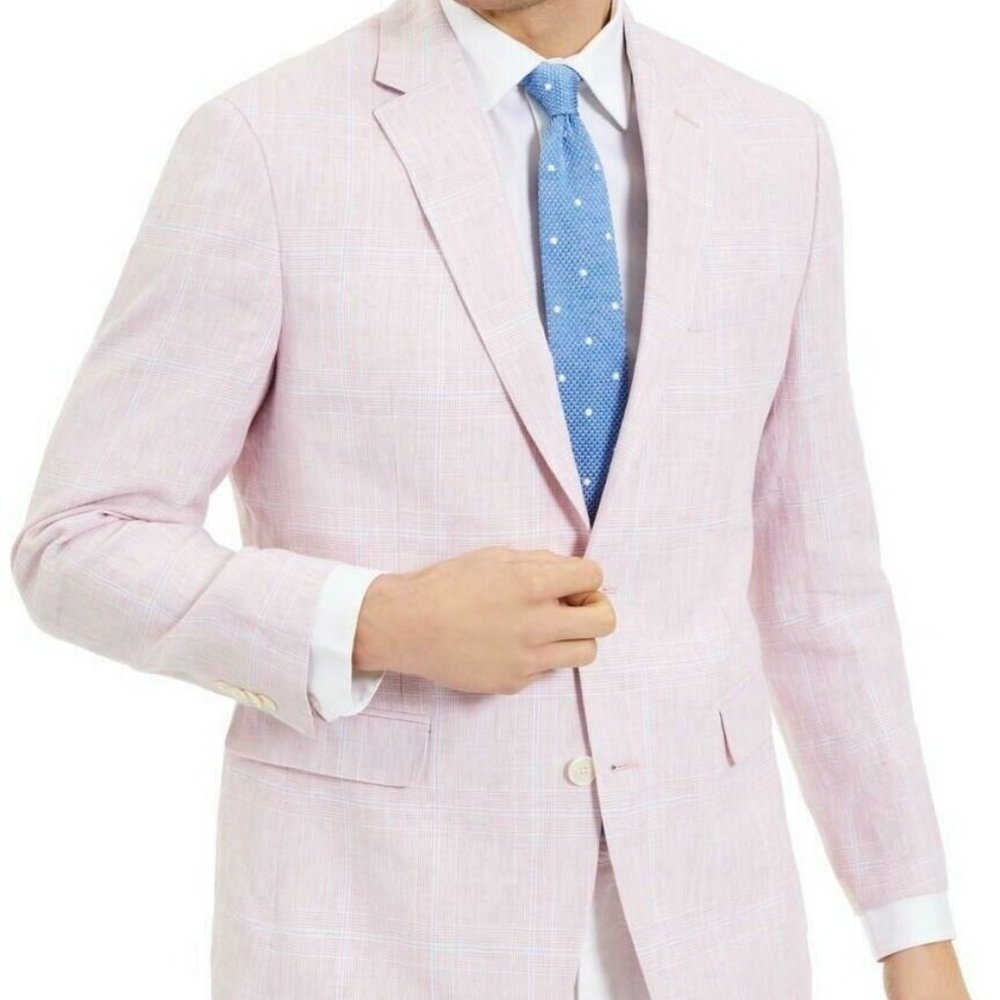 Tommy Hilfiger Mens Suit Jacket Pink Size 40S